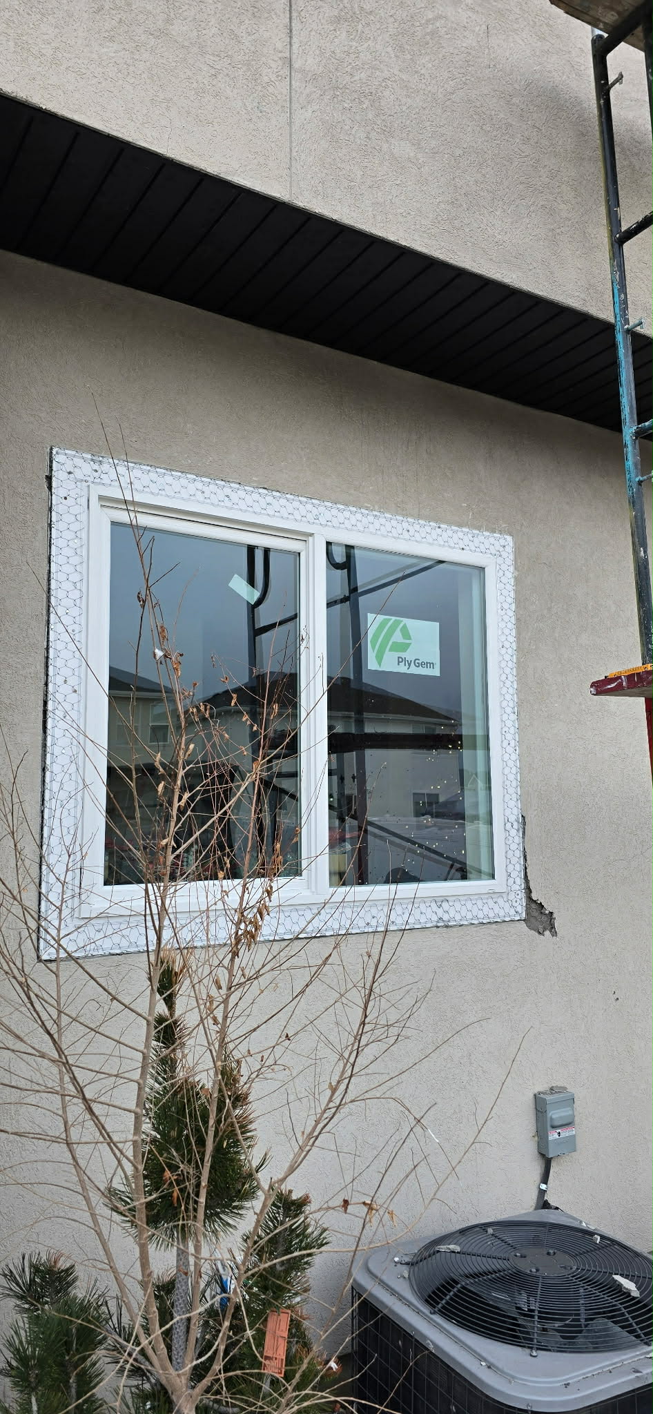 Window and stucco installation