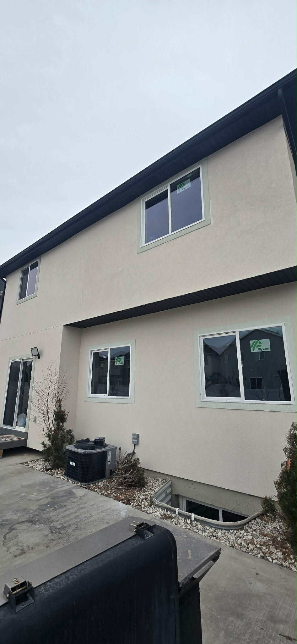 Stucco and windows exterior