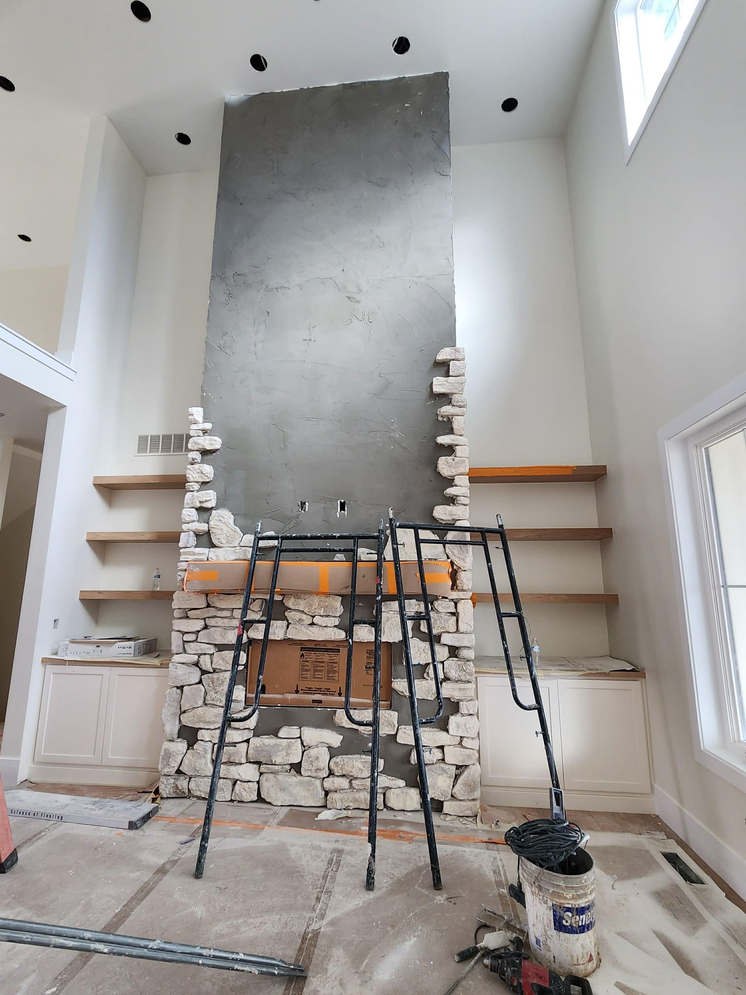 Interior Stone Fireplace